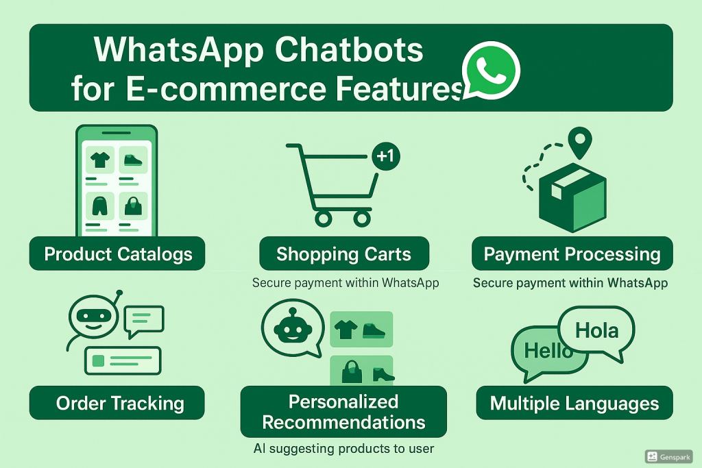 Features of WhatsApp Chatbot For e-commerce
